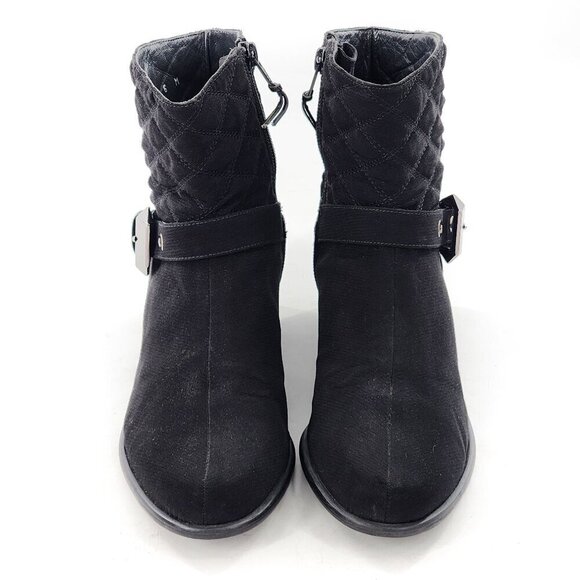 STUART WEITZMAN Gorby Waterproof Gore-Tex Quilted Bootie Black Zip - Picture 5 of 11